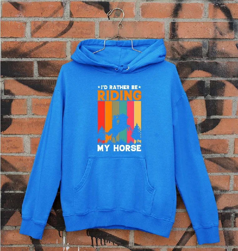 comfortable fleece hoodieHorse Riding Unisex Hoodie for Men/Women