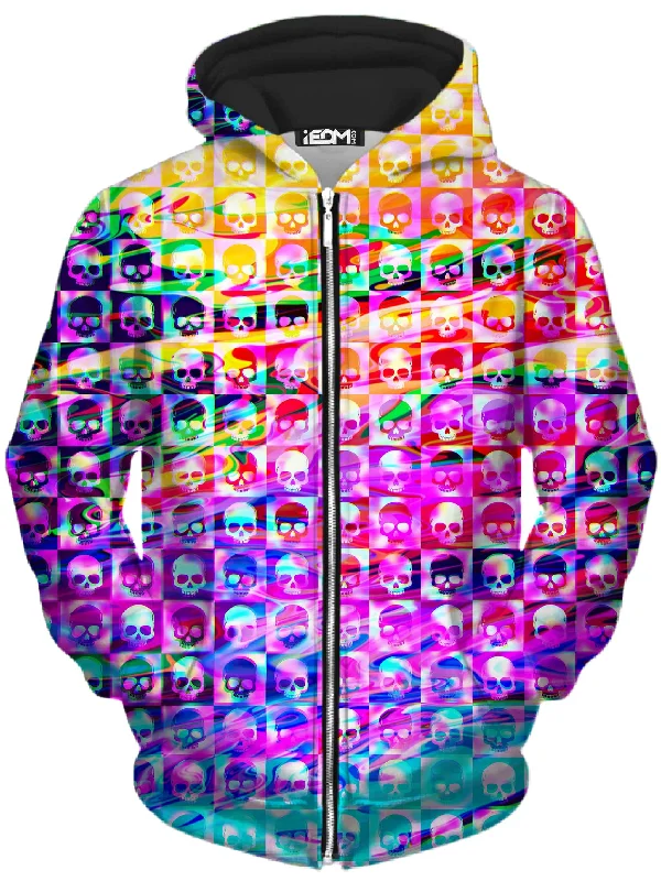 New Arrival soft hoodieSkull Fam Purple Unisex Zip-Up Hoodie