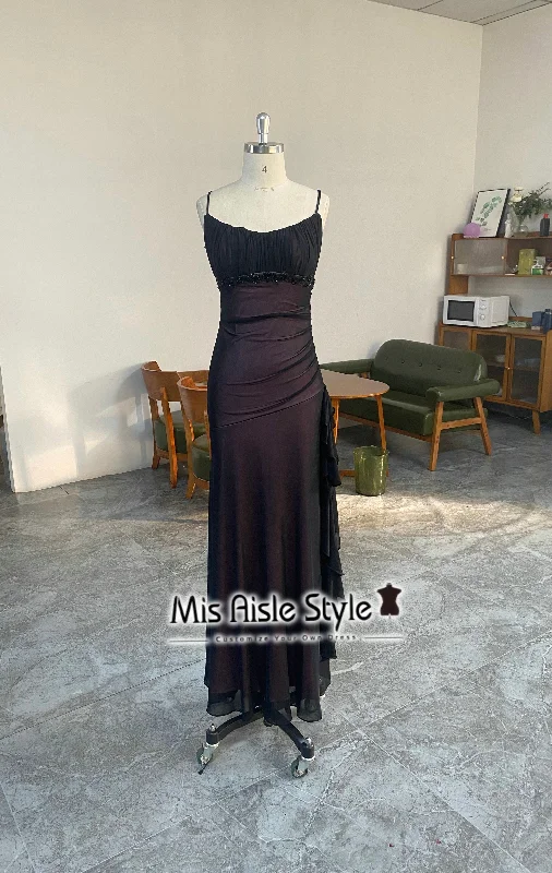 Price Slash long sleeve dressFit and Flare Vintage Black and Pink 90s Prom Dress