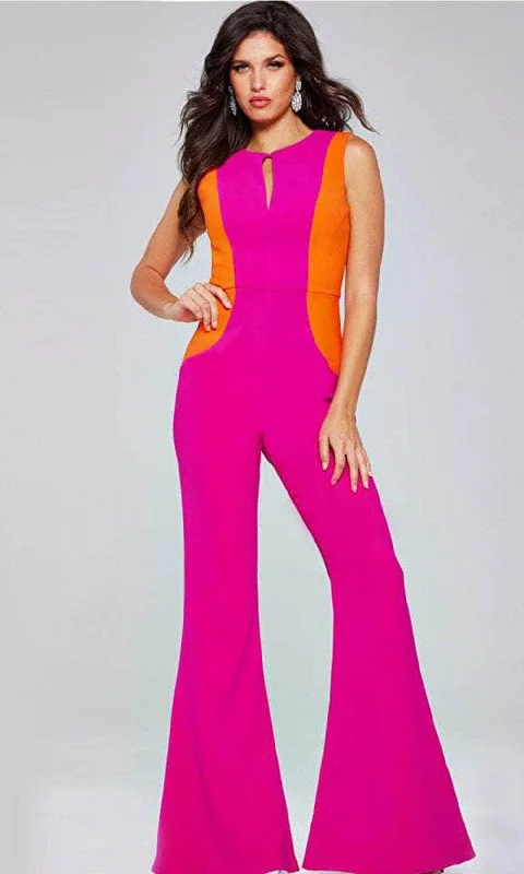 Discount Days Jovani 42801 - Sleeveless Jewel Neck Jumpsuit