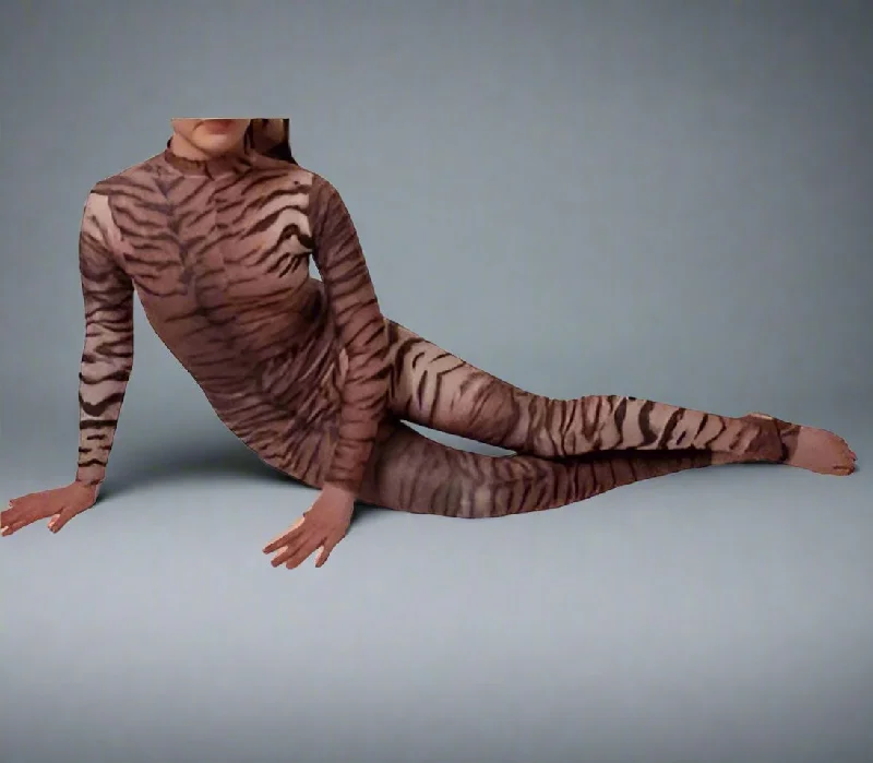Super Sale Tiger Print Full jumpsuit
