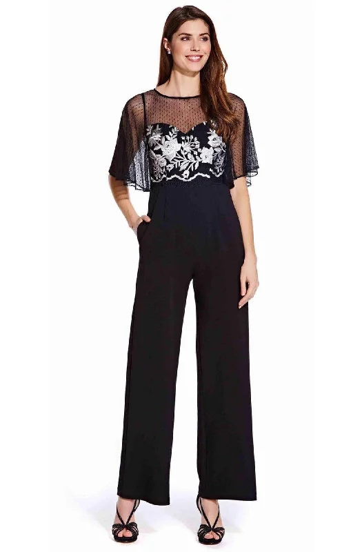 Exclusive Preview Adrianna Papell - AP1E205755 Floral Embroidered Jumpsuit