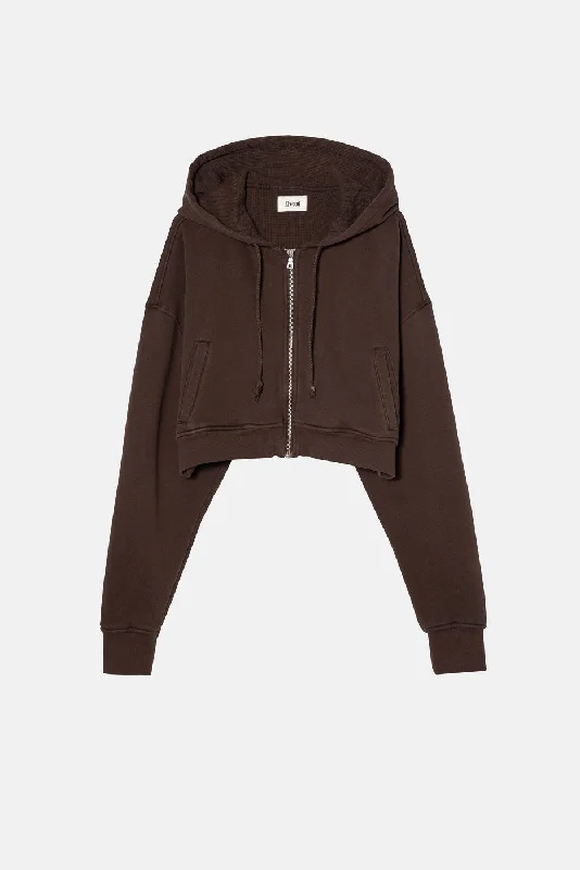 Incredible Offers vibrant athletic hoodieBABYDOLL CROP ZIP HOODIE