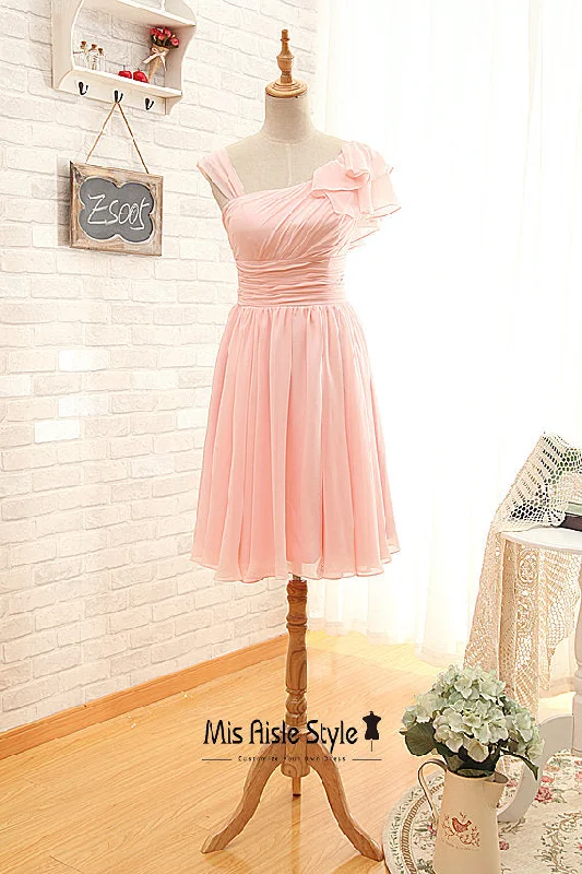 Crazy Deals trendy dressKnee Length Pink Bridesmaid Dress