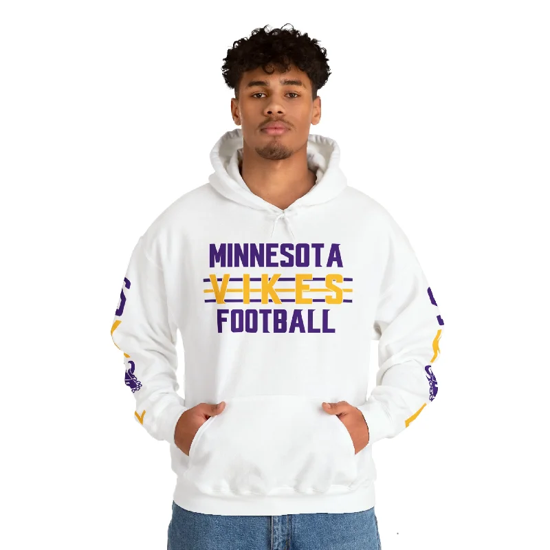 Online Only Unisex Heavy Blend™ Hooded Sweatshirt - Vikes Football + Original (Sleeves) Online Only Unisex Heavy Blend™ Hooded Sweatshirt - Vikes Football + Original (Sleeves)