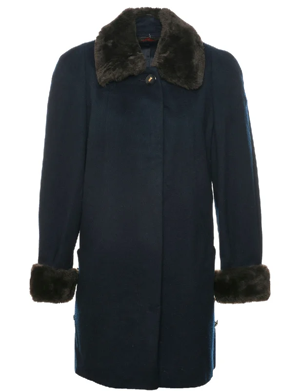 Limited Quantity casual utility jacketNavy Wool Coat - L