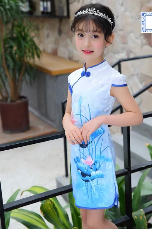 stylish dressKid Floral Qipao Dress