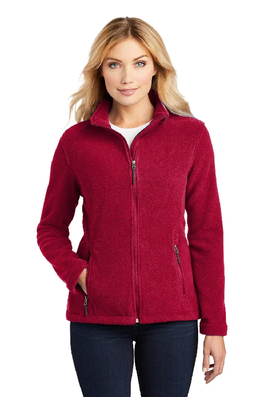 Mega Sale faux fur coatPort Authority Womens Full Zip Fleece Jacket - True Red