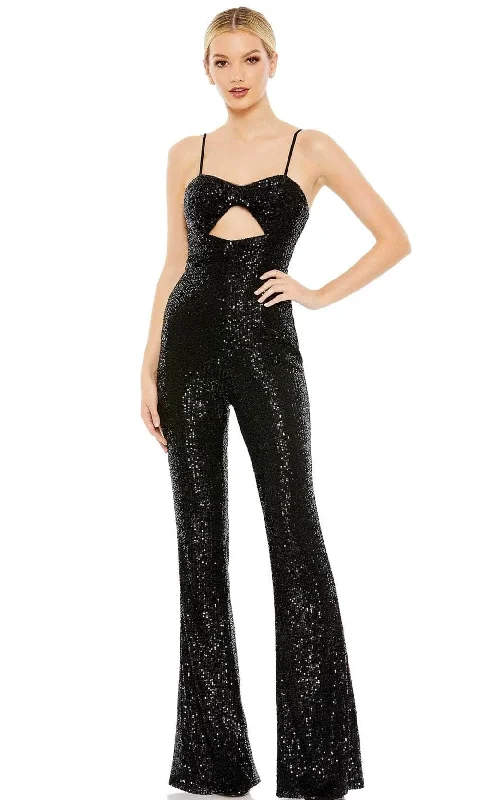 Stock Clearance Ieena Duggal 42017 - Sequined Cutout Formal Jumpsuit