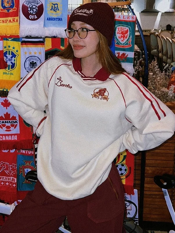Extra Discounts Beerbro B Star Solid Color Long Sleeve Sweatshirt