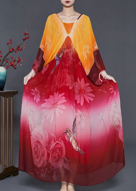 Extra Discounts v-neck dressPlus Size Orange Oversized Print Chiffon Holiday Dress Summer Extra Discounts v-neck dressPlus Size Orange Oversized Print Chiffon Holiday Dress Summer