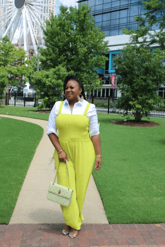 Holiday Sale Lollipop Striped Yellow Jumpsuit
