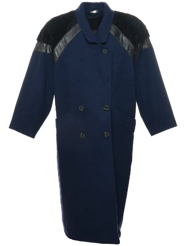 Price Break oversized puffer coatNavy Wool Coat - XL
