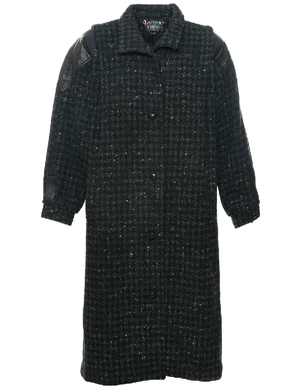 Clearance Event fashion coat with hoodSingle Breasted Wool Coat - L