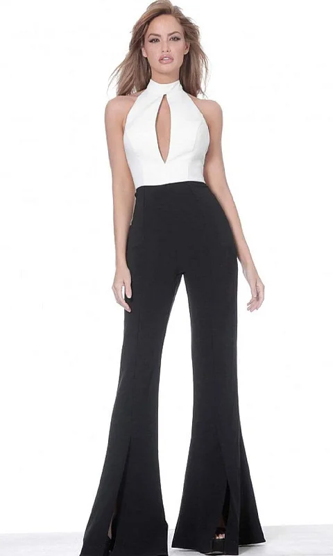 Overstock Sale Jovani - 4520 High Halter Keyhole Jumpsuit