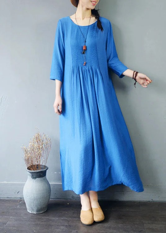 Take Advantage oversized dressBlue Pockets Patchwork Cotton Dress Wrinkled O Neck Spring Take Advantage oversized dressBlue Pockets Patchwork Cotton Dress Wrinkled O Neck Spring