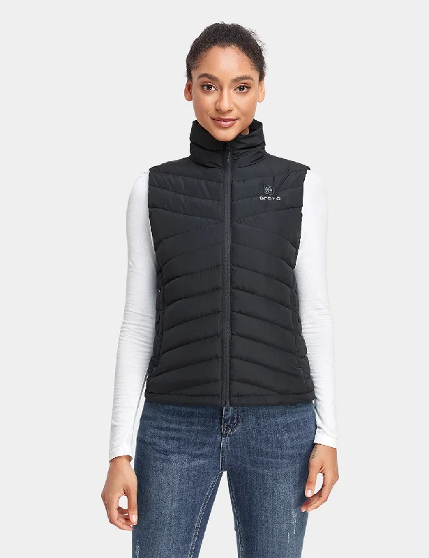 Final Markdown casual hoodie for workoutWomen's Heated Lightweight Down Vest - Black