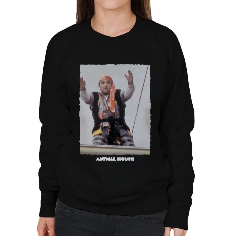 Extra Savings graphic gym sweatshirtAnimal House John Bluto Blutarsky As A Pirate Women's Sweatshirt