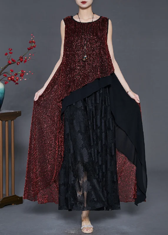 Daily Deals floral wrap dressRed Patchwork Tulle Dresses Oversized Low High Design Summer Daily Deals floral wrap dressRed Patchwork Tulle Dresses Oversized Low High Design Summer