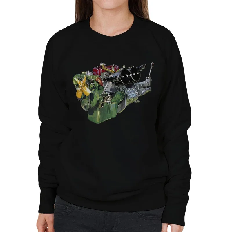 cool workout sweatshirtAustin Healey Engine British Motor Heritage Women's Sweatshirt