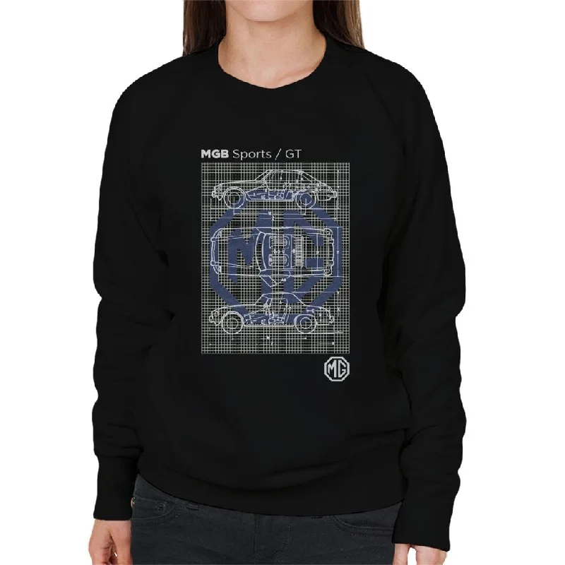 contemporary fitness sweatshirtMG B Sports GT British Motor Heritage Women's Sweatshirt