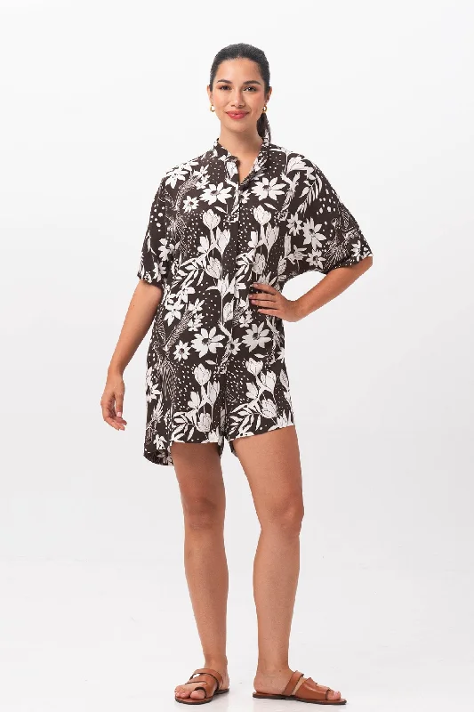 Can't Miss AYA Short Jumpsuit Brown