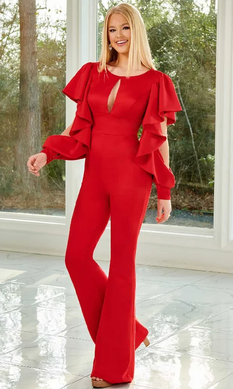Amazing Deals Rachel Allan 50131 - Long Sleeve Jumpsuit