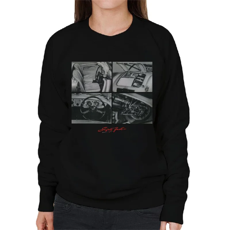 comfy workout wear hoodieMG Safety Fast Montage British Motor Heritage Women's Sweatshirt