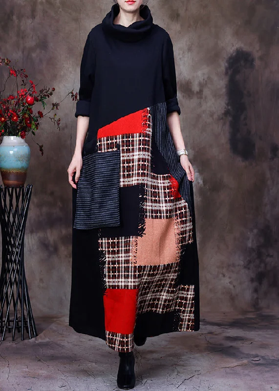 Closeout Sale pleated dressArt Red Turtleneck Patchwork Pockets Woolen Maxi Dress Long Sleeve Closeout Sale pleated dressArt Red Turtleneck Patchwork Pockets Woolen Maxi Dress Long Sleeve