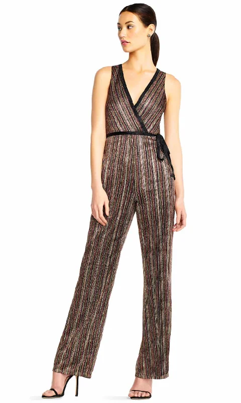 Limited Time Aidan Mattox - MN1E204789 Plunging V Neck Jumpsuit