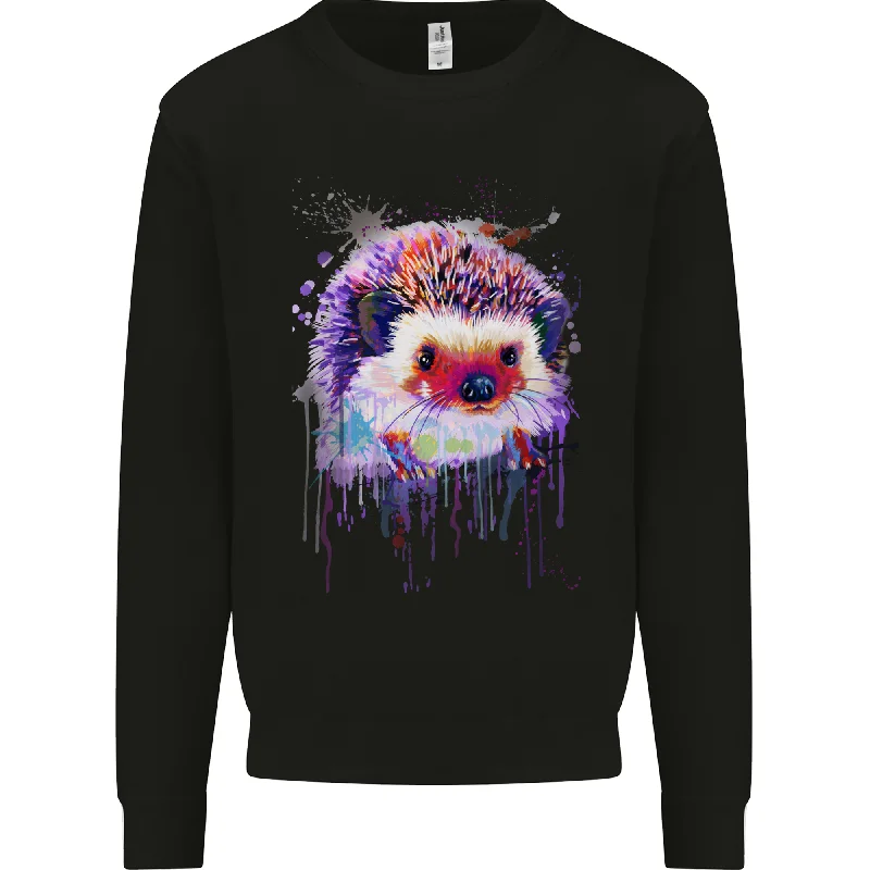 Limited Availability oversized sports sweatshirtA Hedgehog Watercolour Mens Sweatshirt Jumper