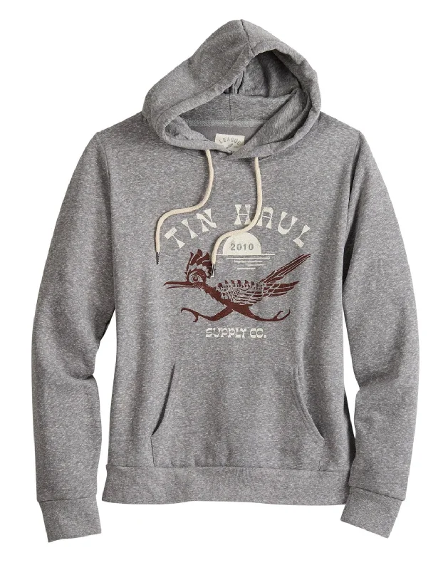 warm jacketTin Haul Womens Road Runner Grey Cotton Blend Hoodie