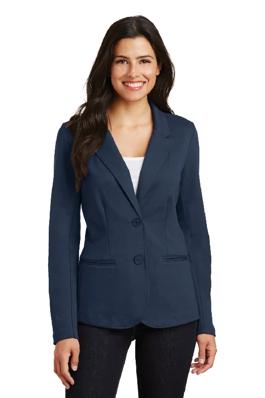 Hurry In windproof jacketPort Authority Womens Knit Button Down Blazer - Deep Navy Blue Hurry In windproof jacketPort Authority Womens Knit Button Down Blazer - Deep Navy Blue