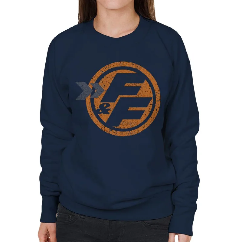 trendy fitness sweatshirtFast and Furious Orange FF Icon Women's Sweatshirt