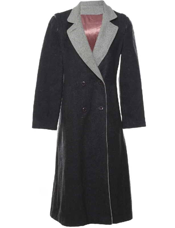 Unbeatable Prices sleek jacketDark Grey Wool Coat - M