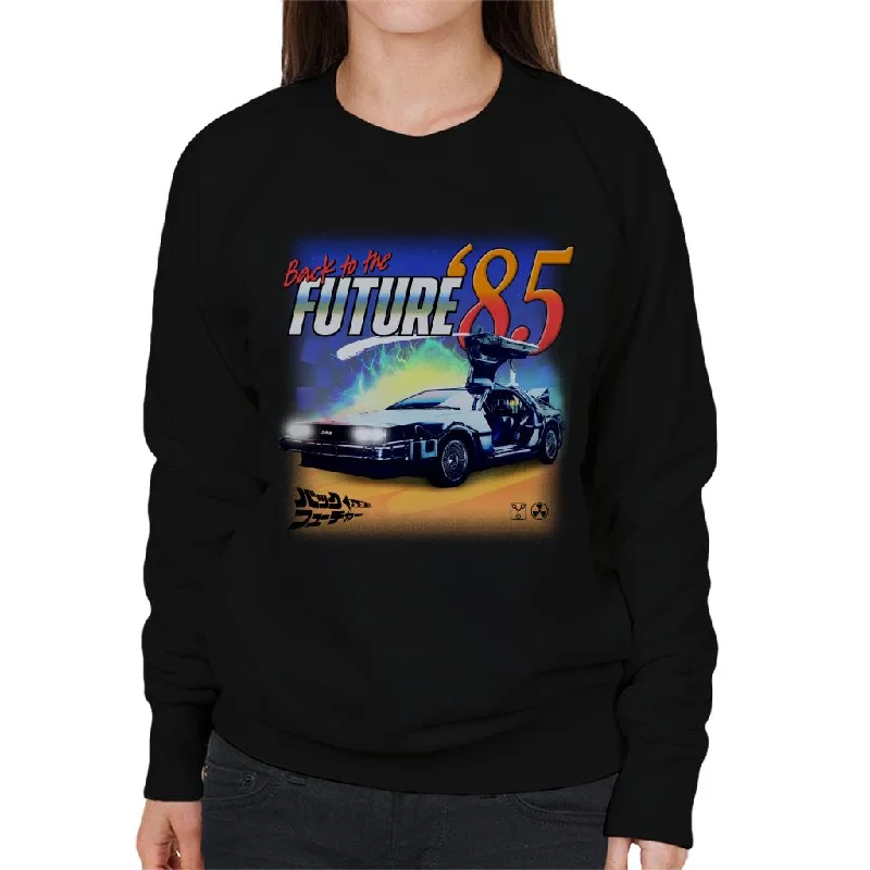 Price Cut athletic streetwear sweatshirtBack to the Future Delorean 85 Electric Charge Women's Sweatshirt