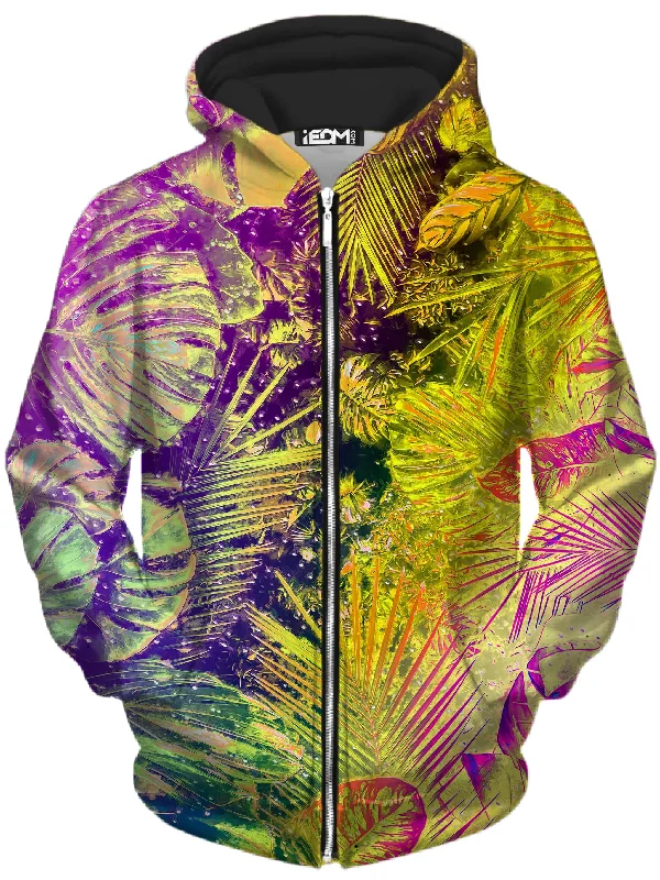 high-fashion hoodieJunglist Rainbow Unisex Zip-Up Hoodie