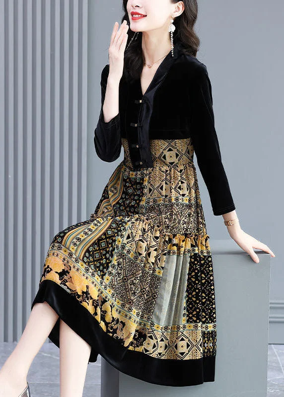 Deal of the Week bodycon dressBoutique Black V Neck Patchwork Exra Large Hem Silk Velour Holiday Dress Spring Deal of the Week bodycon dressBoutique Black V Neck Patchwork Exra Large Hem Silk Velour Holiday Dress Spring