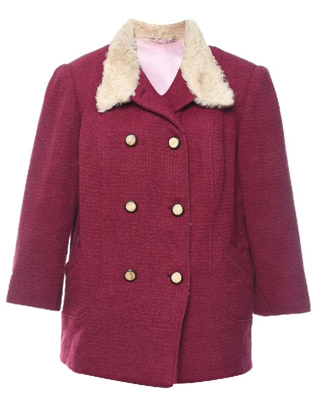 Loyalty Reward cold weather coatDouble Breasted Wool Coat - M