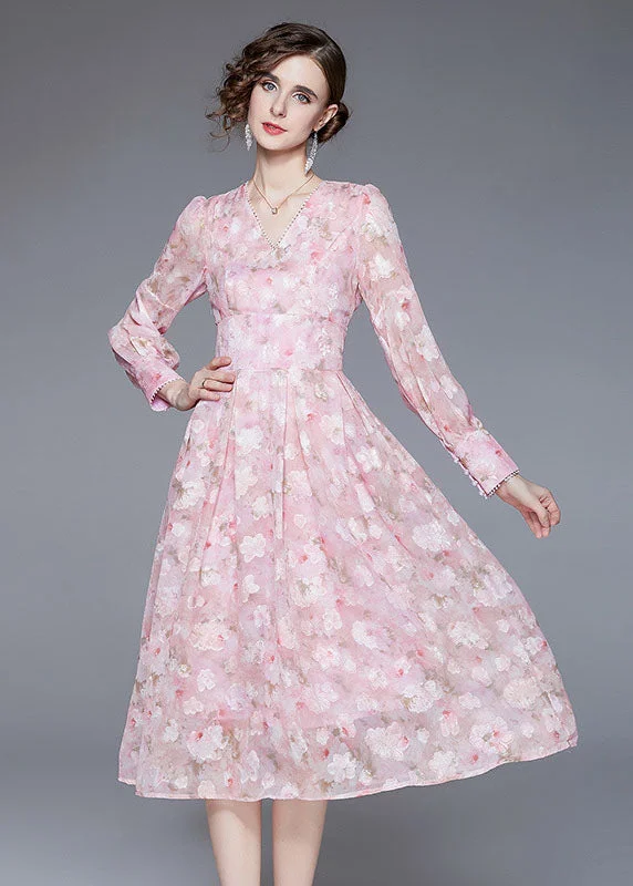 Exclusive Deal denim dressUnique Pink V Neck Backless Print Chiffon Cinch Dress Long Sleeve Exclusive Deal denim dressUnique Pink V Neck Backless Print Chiffon Cinch Dress Long Sleeve
