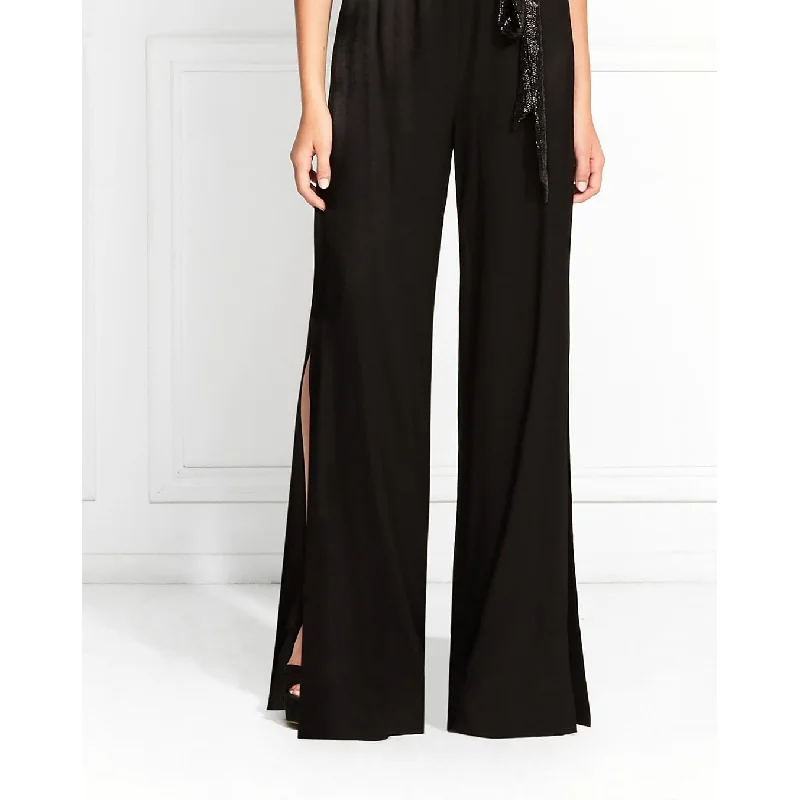 Year-End Clearance Rachel Zoe Women's Aiden Drapey Viscose Sequin Jumpsuit Black Size 4