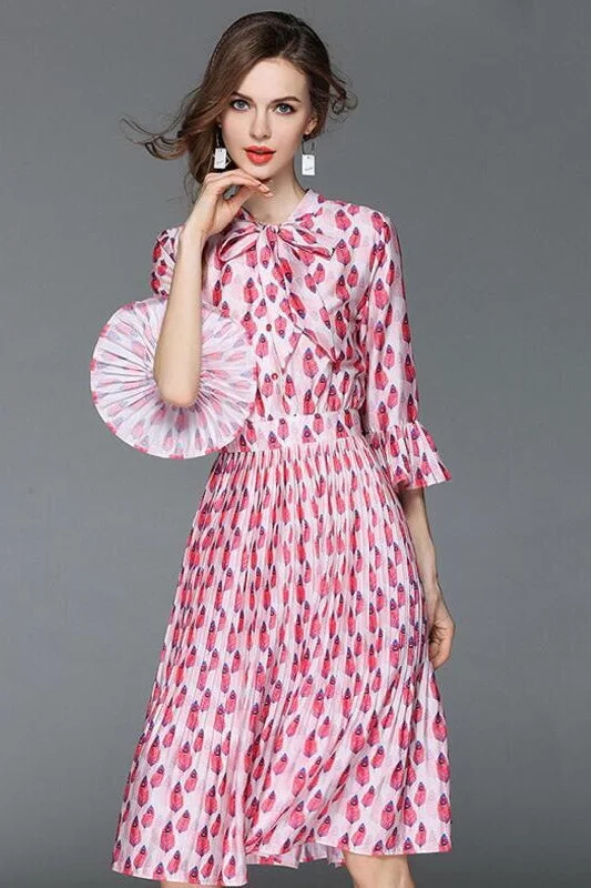 summer floral dressBell Sleeve Chiffon Dress