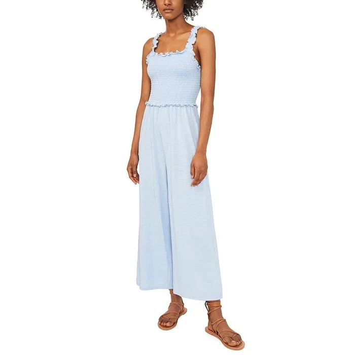 Weekend Flash Sale Riley & Rae Women's Smocked Jumpsuit Blue Size Medium
