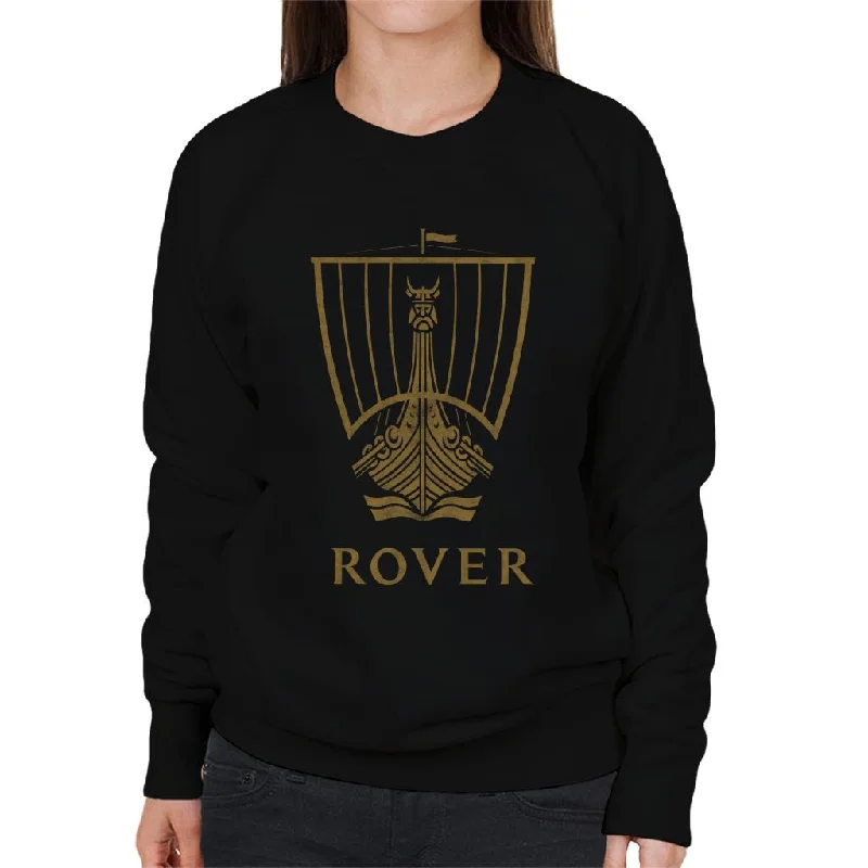 minimaRover Logo Gold Longship British Motor Heritage Women's Sweatshirt