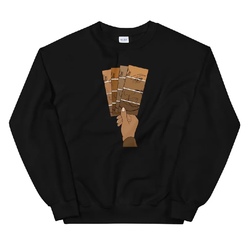 Seasonal Sale workout style hoodieShades of Brown Paint Chips Sweatshirt