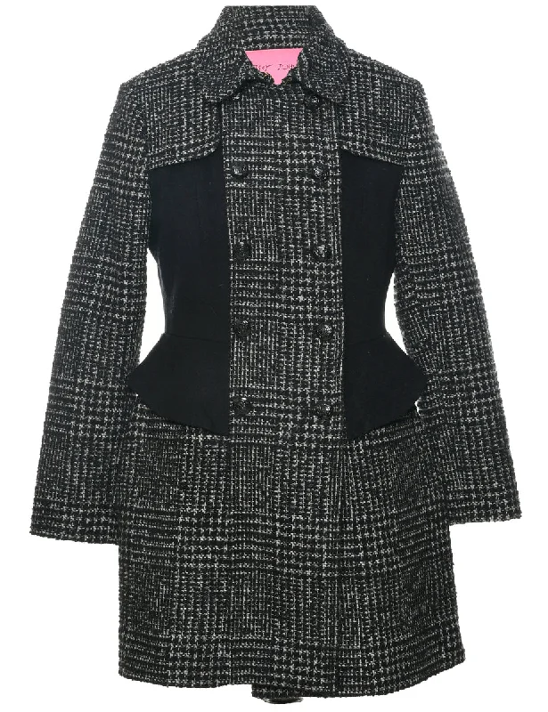 Weekend Deal stylish lightweight coatDouble Breasted Wool Coat - M