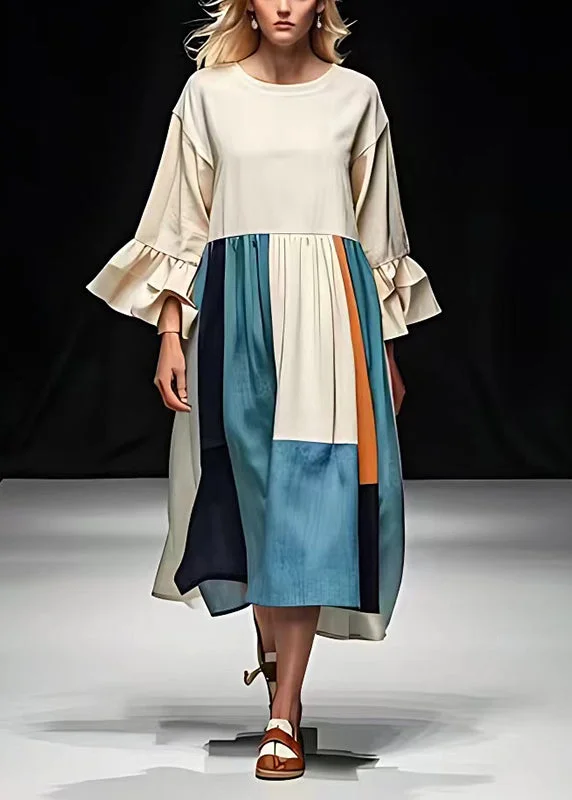 Can't Miss sleeveless dressWhite Patchwork Cotton Long Dress Exra Large Hem Flare Sleeve Can't Miss sleeveless dressWhite Patchwork Cotton Long Dress Exra Large Hem Flare Sleeve