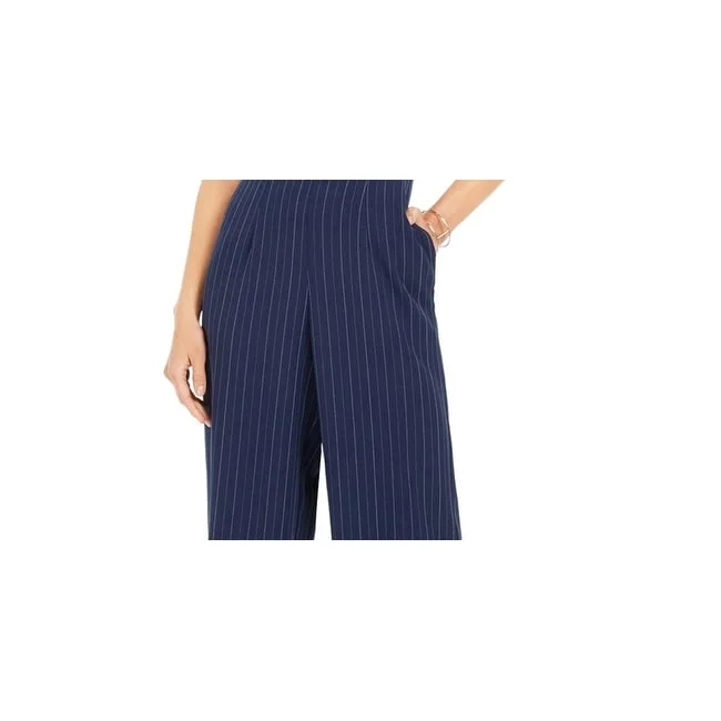 Limited Edition Julia Jordan Women's Pinstriped Jumpsuit Blue Size 16