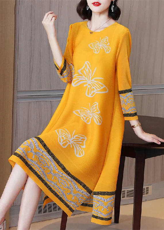 Weekend Deal office dressBoutique Yellow O-Neck Print Low High Desig Maxi Dresses Long Sleeve Weekend Deal office dressBoutique Yellow O-Neck Print Low High Desig Maxi Dresses Long Sleeve
