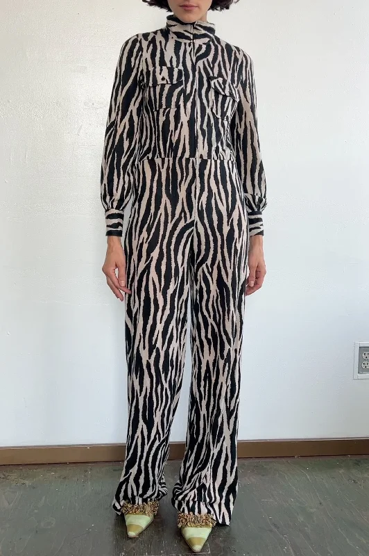 Exclusive Access Diane Von Furstenberg Zebra Jumpsuit (S/M)